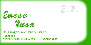 emese musa business card